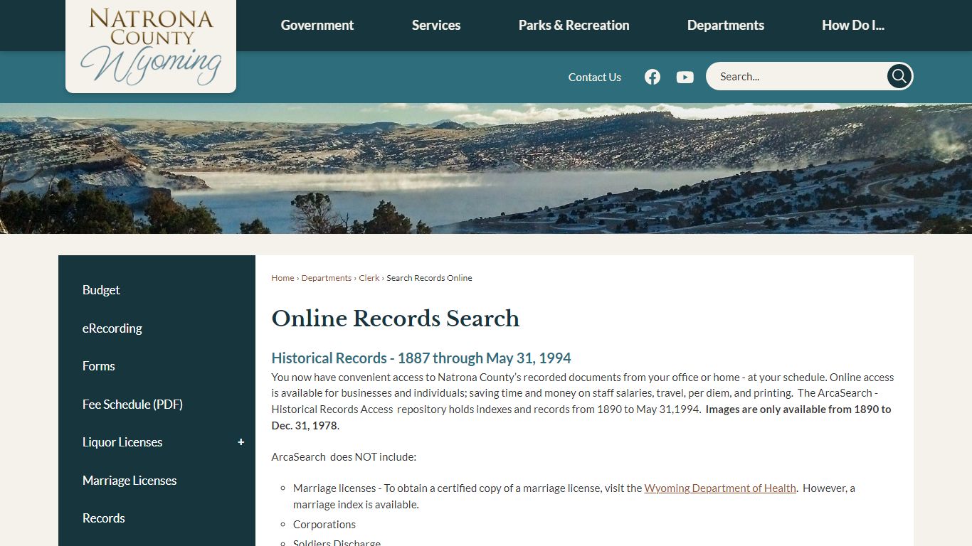 Online Records Search | Natrona County, WY